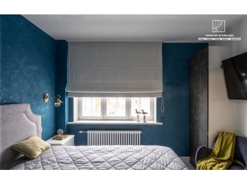 Двойные римские в спальне